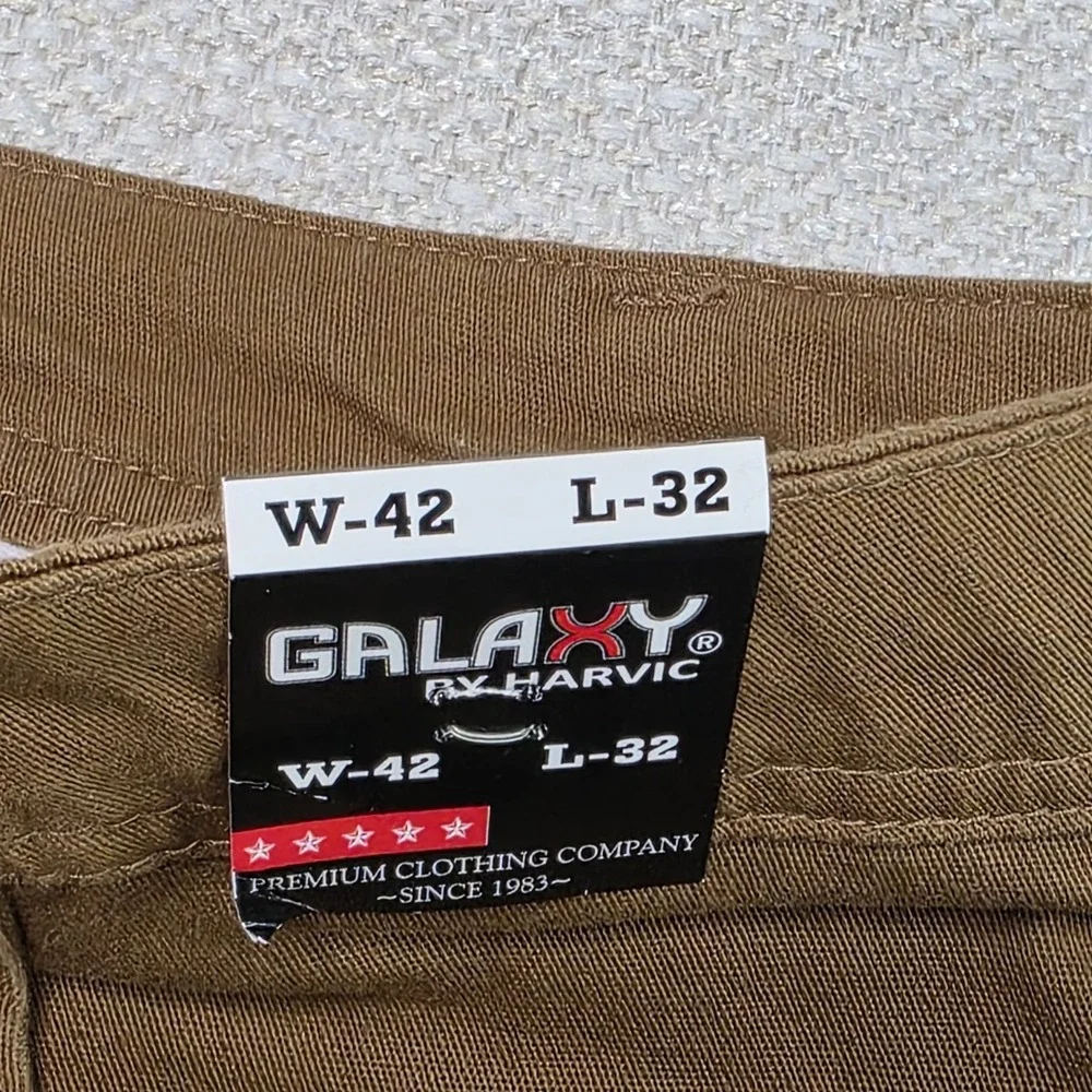 Galaxy by Harvic Men's Timber Slim Fit Stretch‎ Chino Pants Size 42x32 NWT